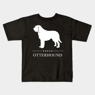 Otterhound Dog White Silhouette Kids T-Shirt